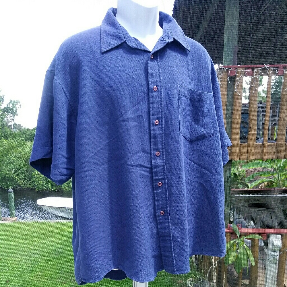 Men's large Robert stock short sleeve button-down